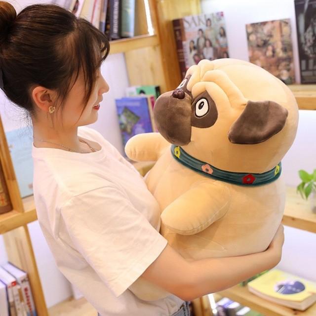 Gấu Bông Chó Mặt Nhăn Ngồi, Chó Pull Dog Bông,Chó Mặt Xệ size 65cm/55cm/35cm