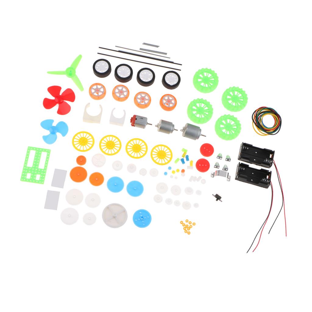 Plastic Motor Gears Kit Pulley Belt Shaft   Sets DIY Robot Accessories