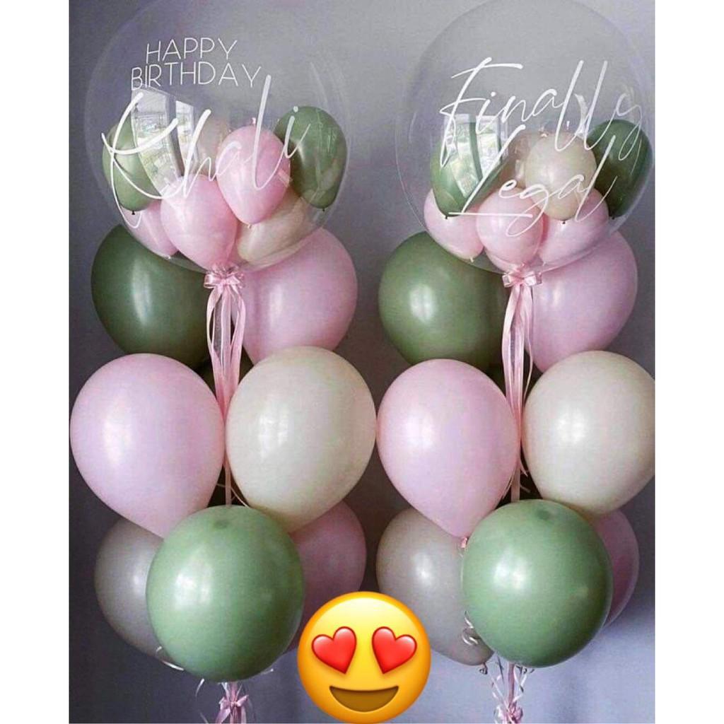 Bóng bay trang trí đám cưới bóng jumbo in tên ️Tặng 100 cánh hoa hồng️ Set bóng trang trí phòng cưới tân hôn bạc QB909