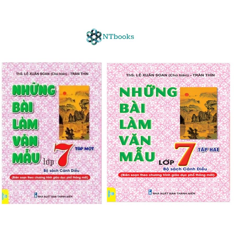 Sách Những bài làm văn mẫu 7 Tập 1 + Tập 2 - Cánh Diều