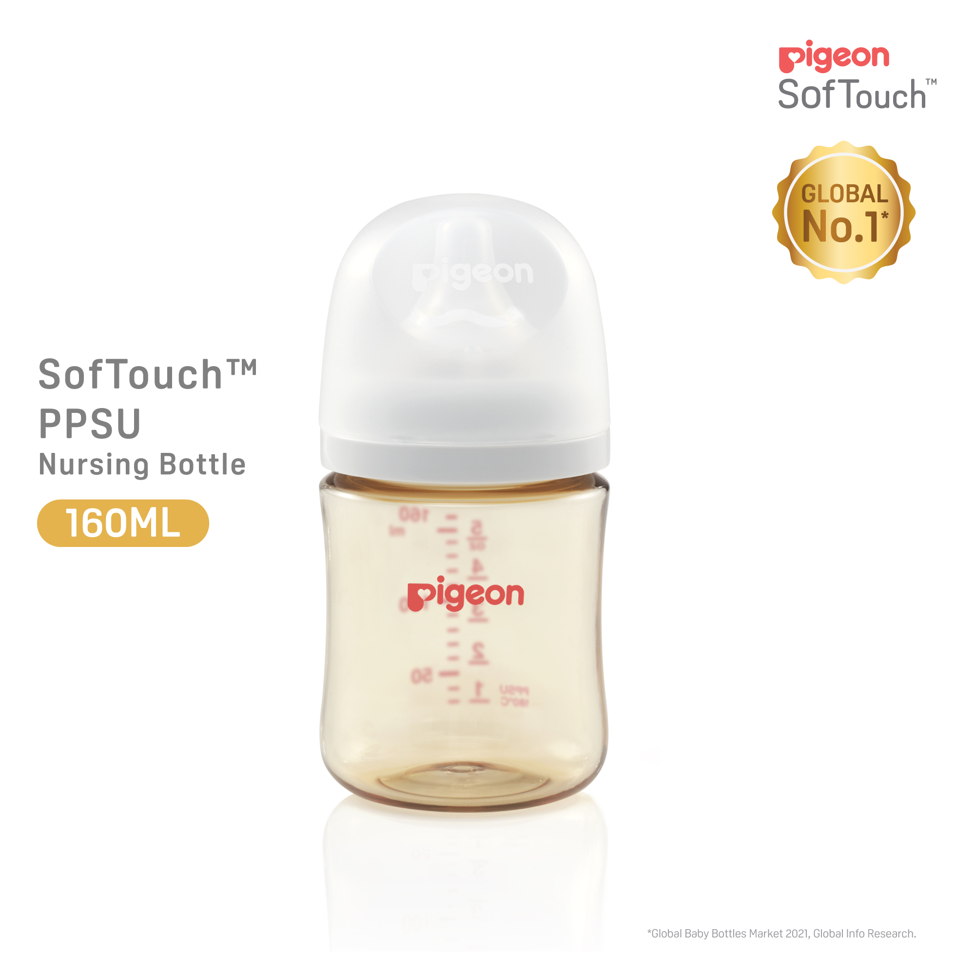 Bình sữa Pigeon PPSU Plus thế hệ III 160ml/240ml