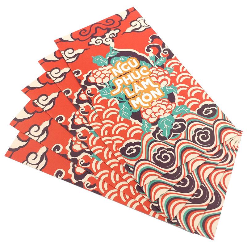 Bộ 5 Bao Lì Xì SDstationery Cát Niên Mỹ Ý - Ngũ Phúc Lâm Môn