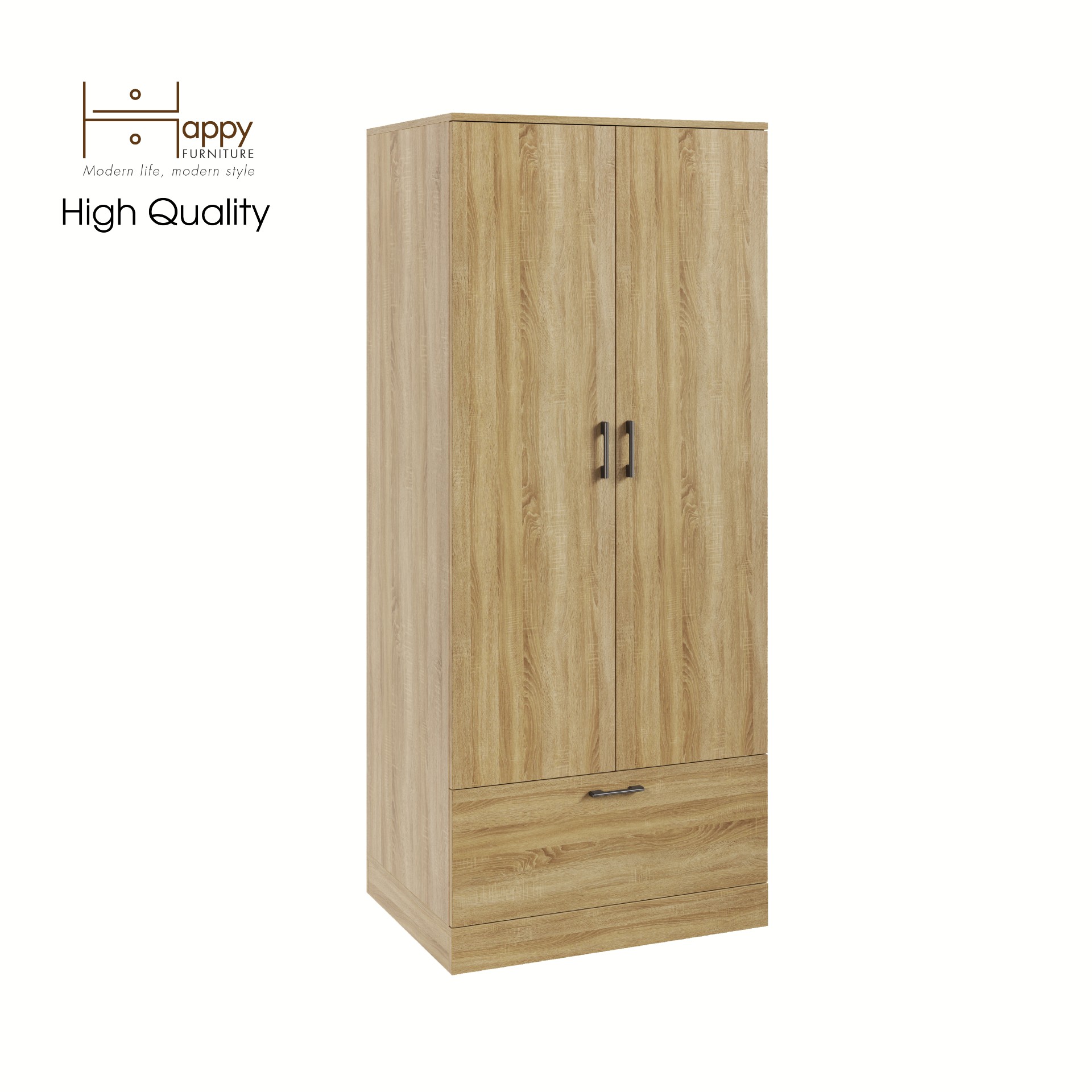 [Happy Home Furniture] SALY , Tủ treo quần áo tiện dụng,  76cm x 56cm x 180cm ( DxRxC), TCM_009