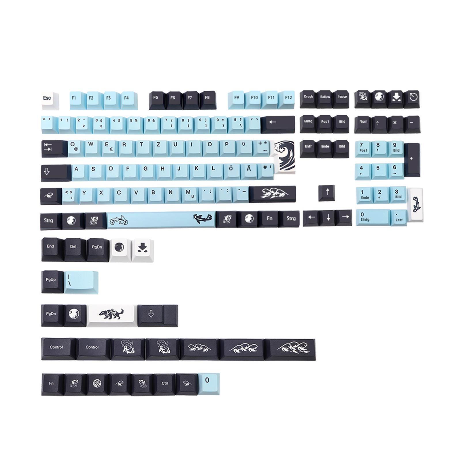 134 Key Mechanical Keyboard PBT Dustproof for