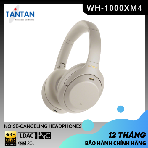 Tai Nghe Sony BLUETOOTH HI-RES CHỐNG ỒN Sony WH-1000XM4 | Hàng Chính Hãng