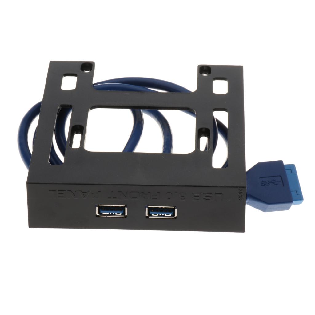 3.5 Inch USB 3.0 Cổng Đôi Cho Bo Mạch Chủ 20Pin Đĩa Mềm Bảng Điều Khiển Phía Trước Cáp