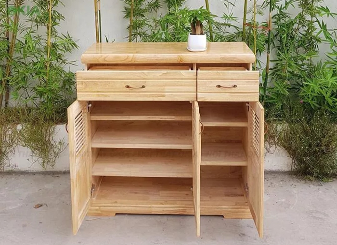 Tủ Giày Gỗ Thông 1M , TỦ DÀY DÉP GỖ