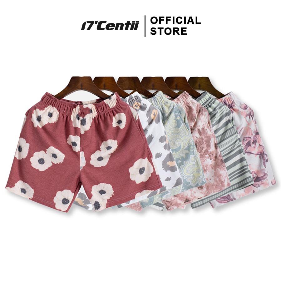 Quần đùi thun nam mặc nhà có túi 17CENTII - 34062 với nhiều họa tiết ấn tượng - Form năng động thoải mái
