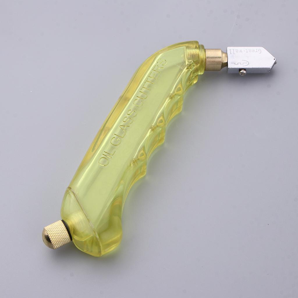 Professional Oil Feed Glass Cutter Cutting Tool for 6-12mm Glass Yellow