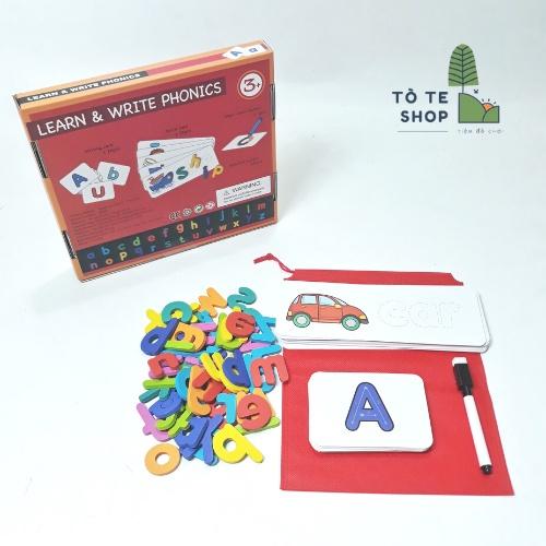 Spelling game, Trò chơi đánh vần ghép từ vựng tiếng Anh, Đồ chơi Tiếng Anh Cho bé, có các chữ cái và thẻ bằng tiếng anh