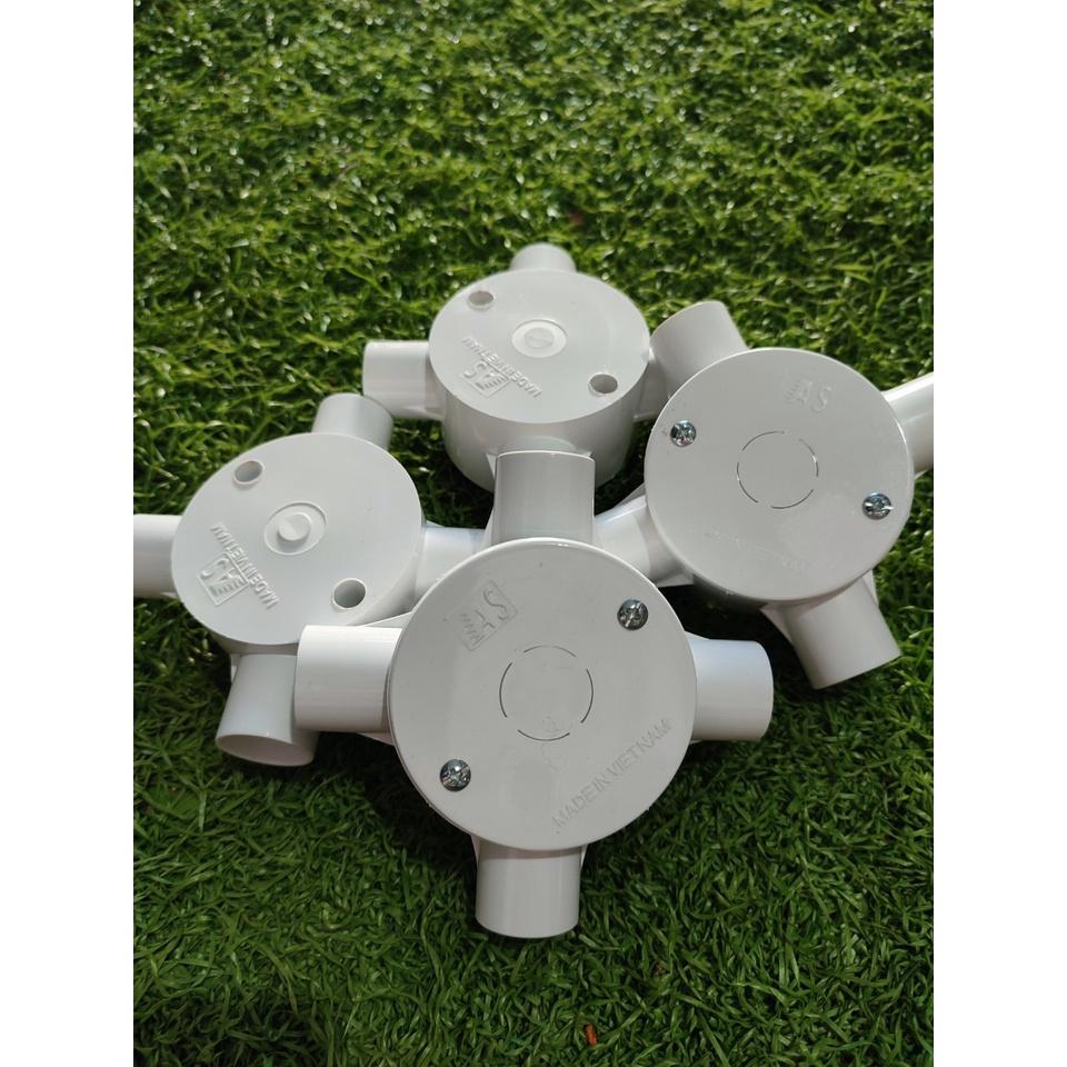 Hộp nối dây điện box tròn chia ngã phi 20.
