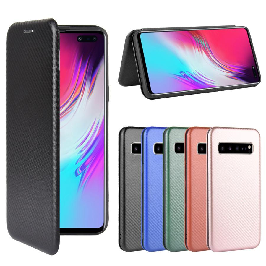 Bao Da Kiểu Ví Gập Có Giá Đỡ Nam Châm Cho Samsung Galaxy S10 Plus Lite S10E S10 5g Etui