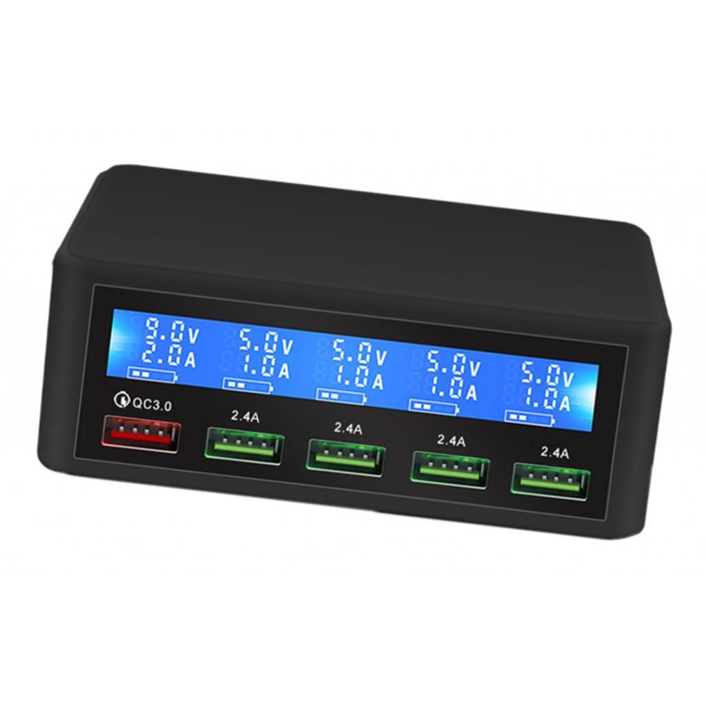 Quick Charge QC3.0 Smart 5 USB Port Fast Charging Power Adapter Black UK