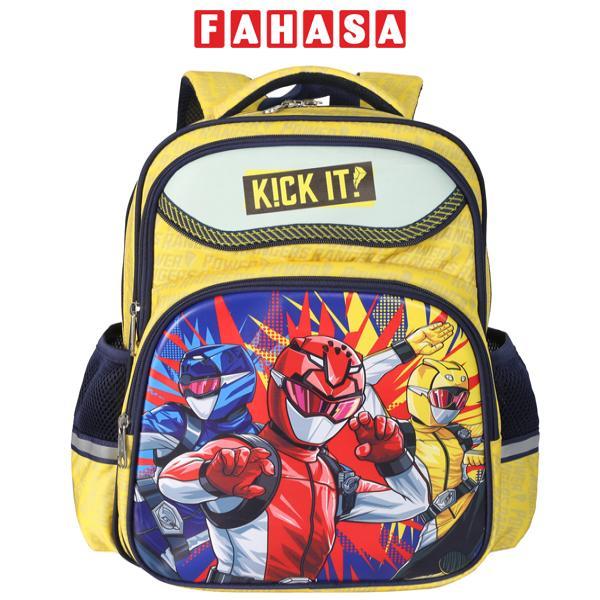 Ba Lô Học Sinh Cấp 1 Siêu Nhẹ - BL1076ML_SN3_YEL_NAV - 3 Siêu Nhân Power Rangers Kick It