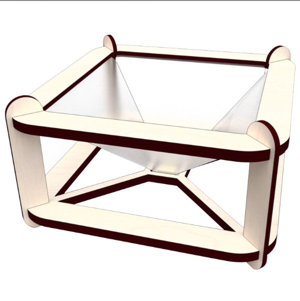 Mô hình gỗ lắp ráp không gian 3 chiều cho điện thoại DIY WOOD STEAM - HOLOGRAPHIC 3D