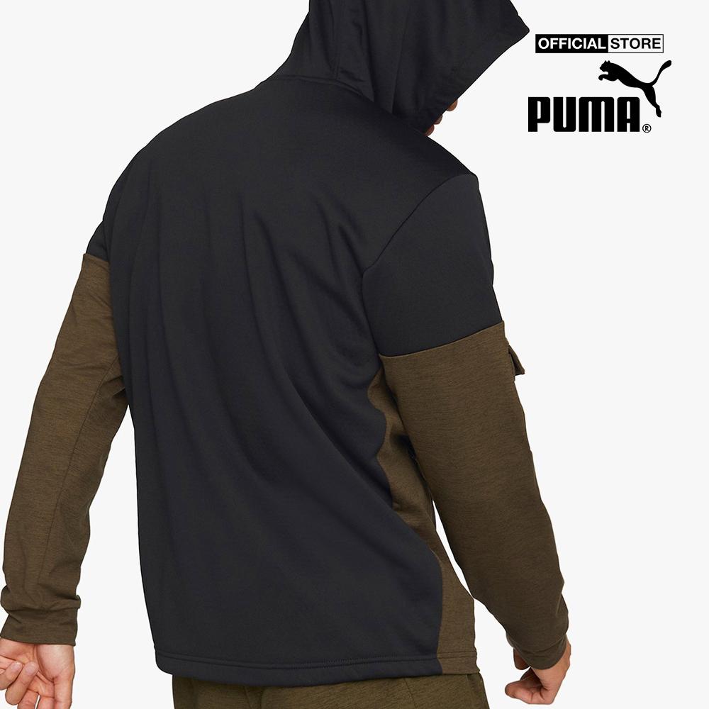 PUMA - Áo khoác thể thao nam phối mũ Q4 Cloudspun Training 522320