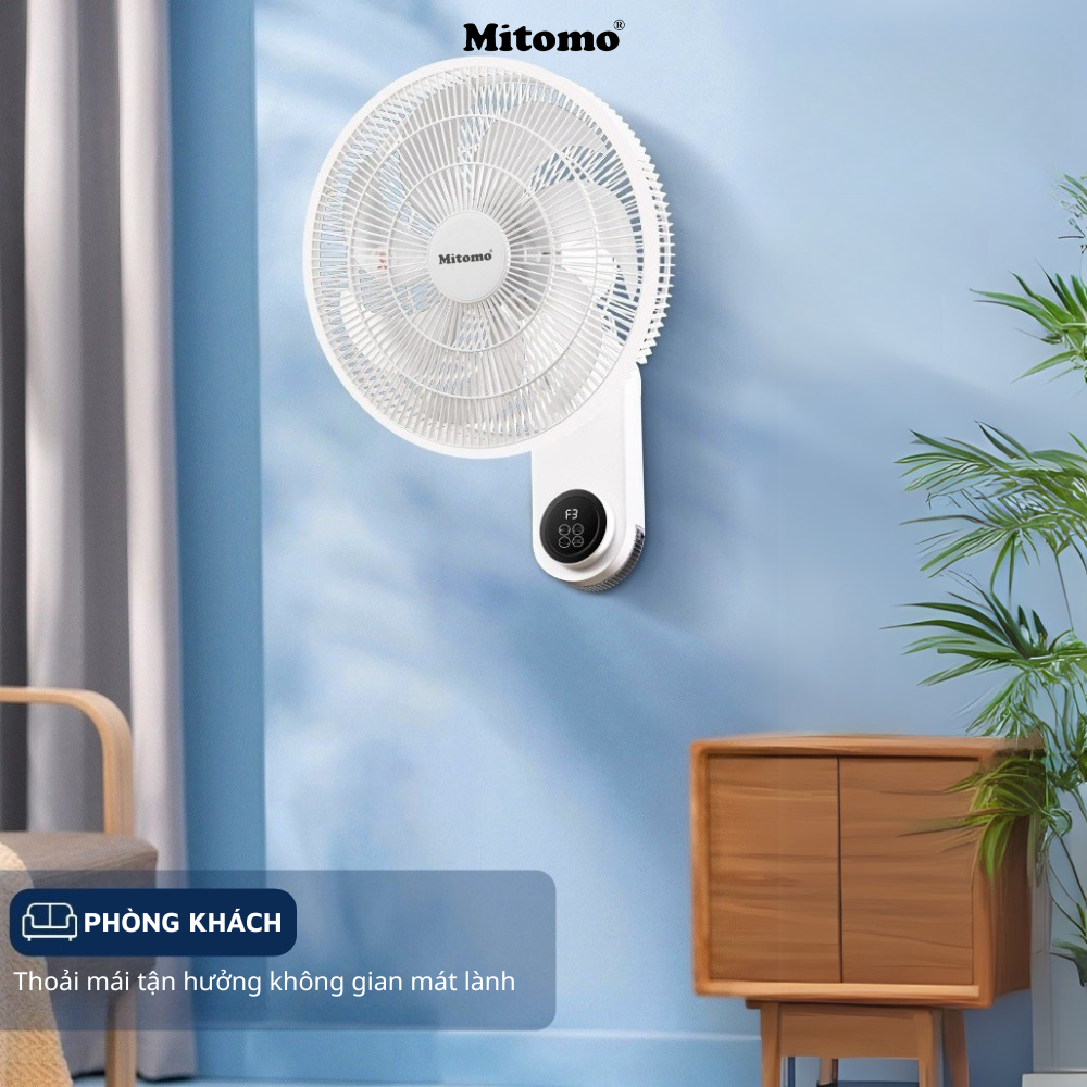 Quạt điện treo tường remote FTT-60AEC-D39, công suất 60W, hoạt động êm ái, hẹn giờ thông minh -hàng chính hãng Bảo hành 2 năm