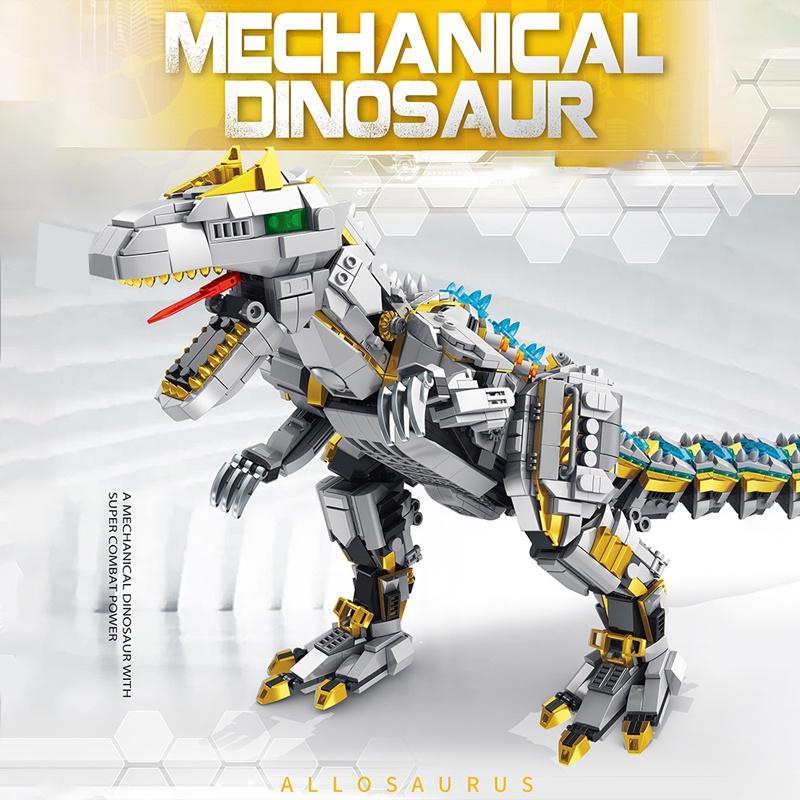 Đồ chơi Lắp ráp Khủng long Allasarus, Panlos 611015 Mechanic Dinosaur, Xếp hình thông minh, Mô hình Khủng Long