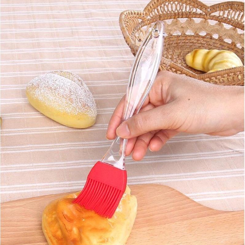 Set 2 món cọ quét dầu và cây phết kem làm bánh LOẠI XỊN - Combo chổi phết dầu silicon và phới trộn bột, phết bơ, vét kem