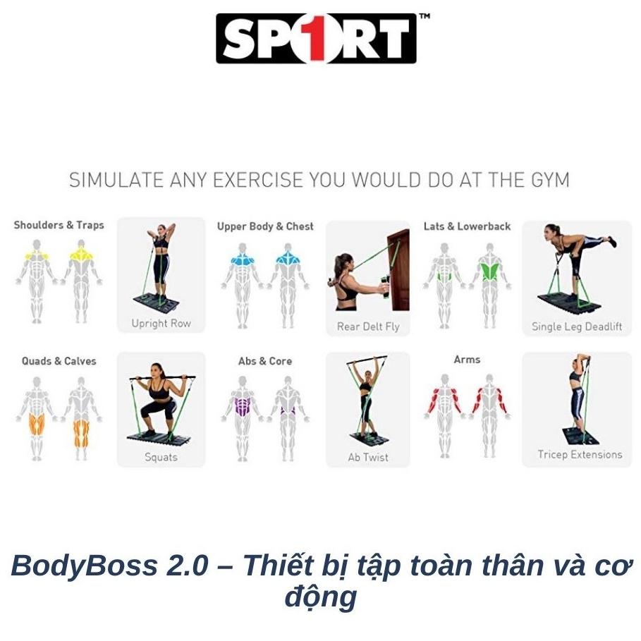 Dụng Cụ Tập Gyms Toàn Thân Tại Nhà BODYBOSS SPORT1 - Phòng gym thu nhỏ, tiện lợi, phù hợp mọi không gian. Sport1