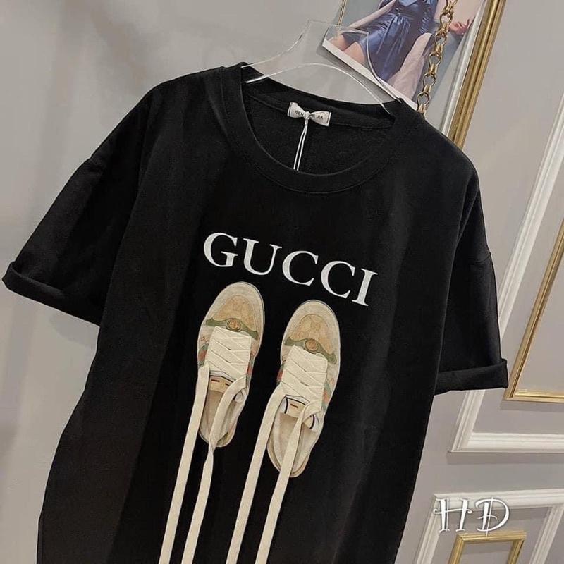 Áo phông Gu đôi giày buộc dây