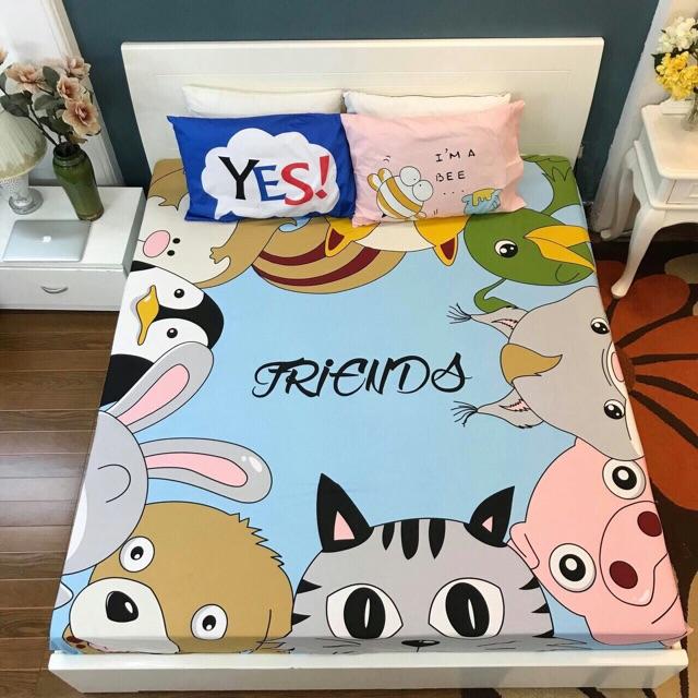 Bộ ga gối cotton 3 món hình siêu ngộ nghĩnh
