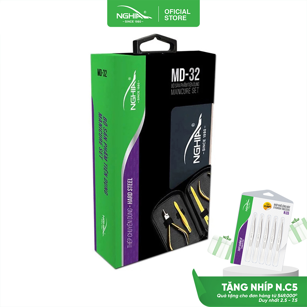 Kềm bộ thép cao cấp mạ vàng MD-32