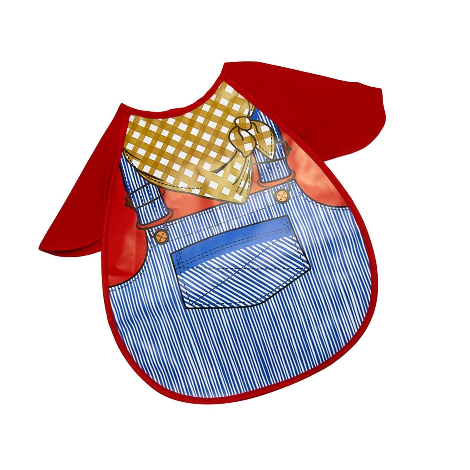 Short Sleeve Baby Bib Eating Travel Washable for Ages 1-5 Years