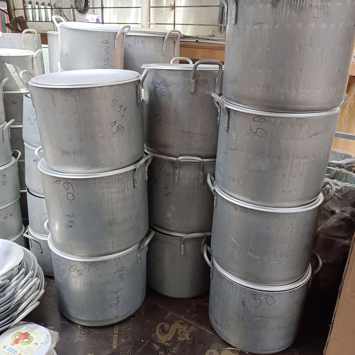 Nồi xoong nhôm quân dụng công nghiệp 30L ,40L , 50 L siêu bền