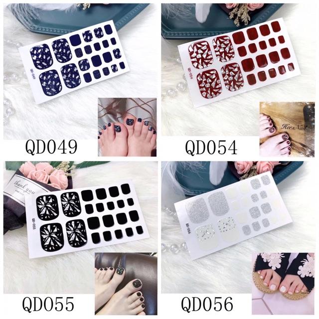 Set dán móng chân nghệ thuật nhiều màu - có ngay bộ móng đẹp trong 5 phút (Nail wraps / Nail stickers) - CAM CAM