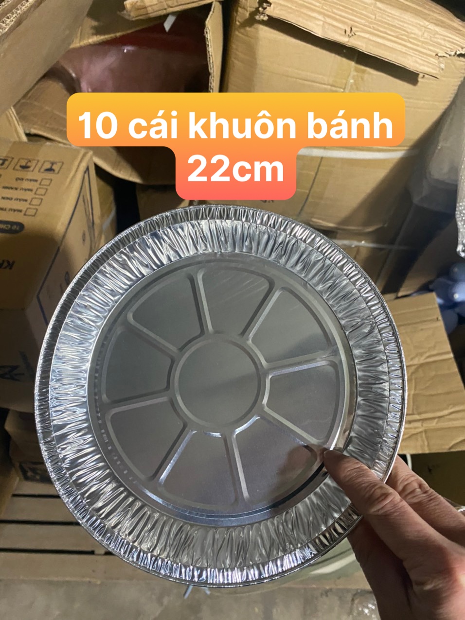 Khay Giấy Bạc Lót Nồi Chiên Không Dầu Đường Kính 22cm, Khay Đựng Thực Phẩm