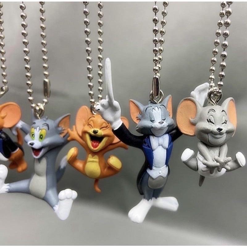 Gacha Bandai Búp bê mặt dây chuyền Tom &amp; Jerry nhạc trưởng siêu cute Móc khóa mèo Tom và JERRY