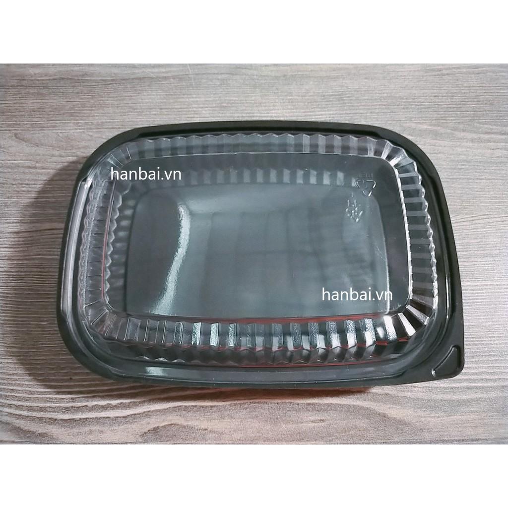 HỘP NHỰA ĐEN HT203 ĐỰNG THỰC PHẨM KÈM NẮP