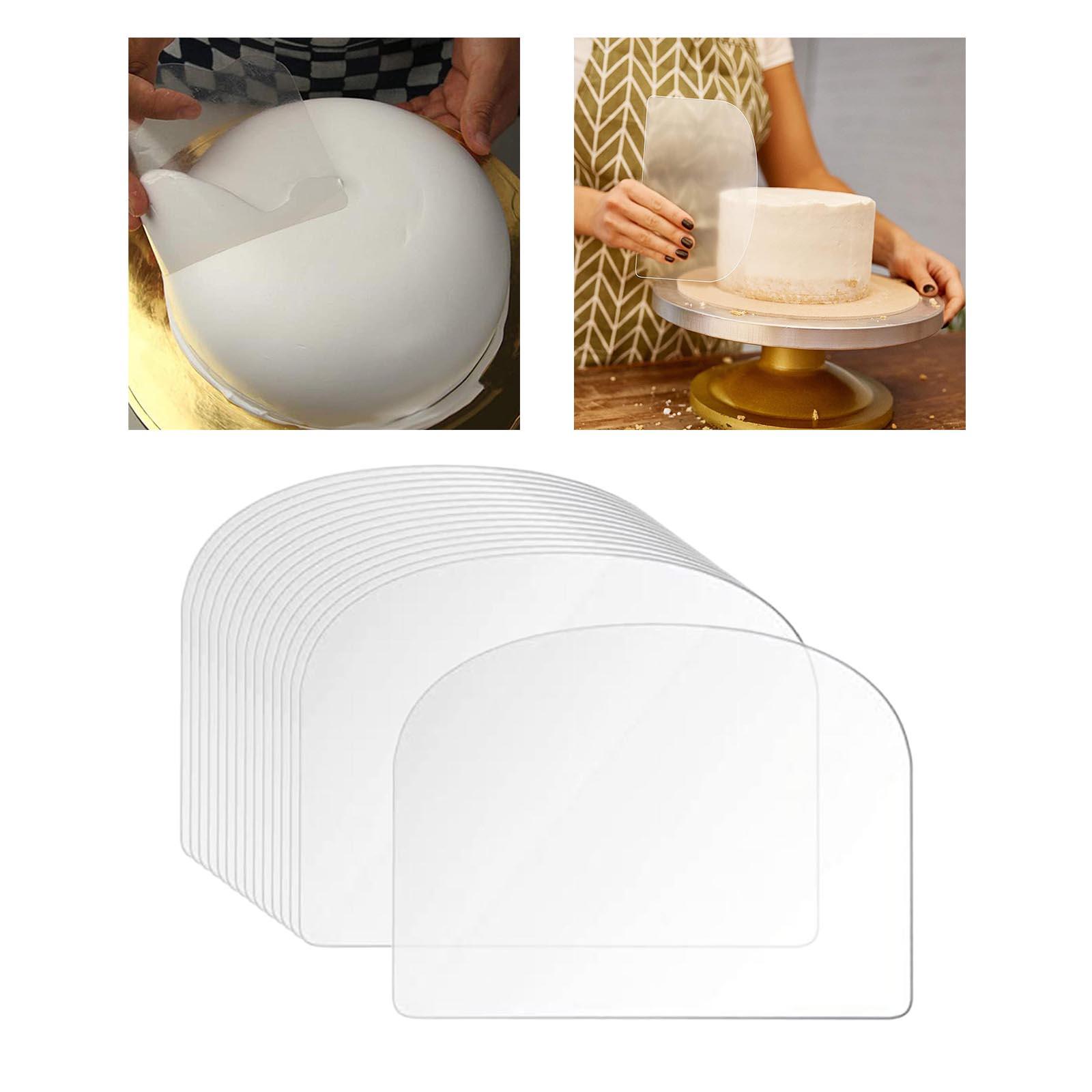 Of 15 Cake Scraper Smoother Smear Transparent Scraper for Household