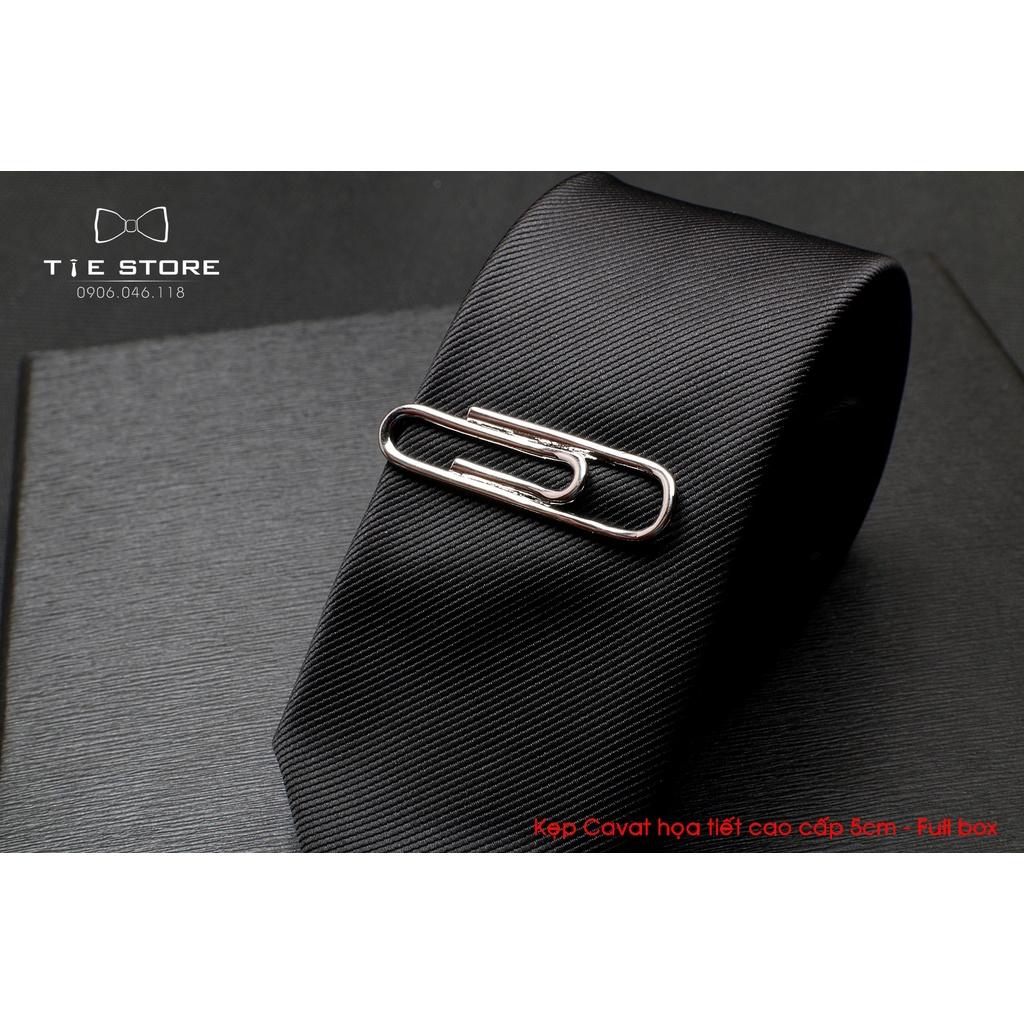 Kẹp cà vạt nam bản nhỏ ( 5cm), Kẹp Cavat hình kẹp giấy cao cấp - tặng kèm hộp nhỏ