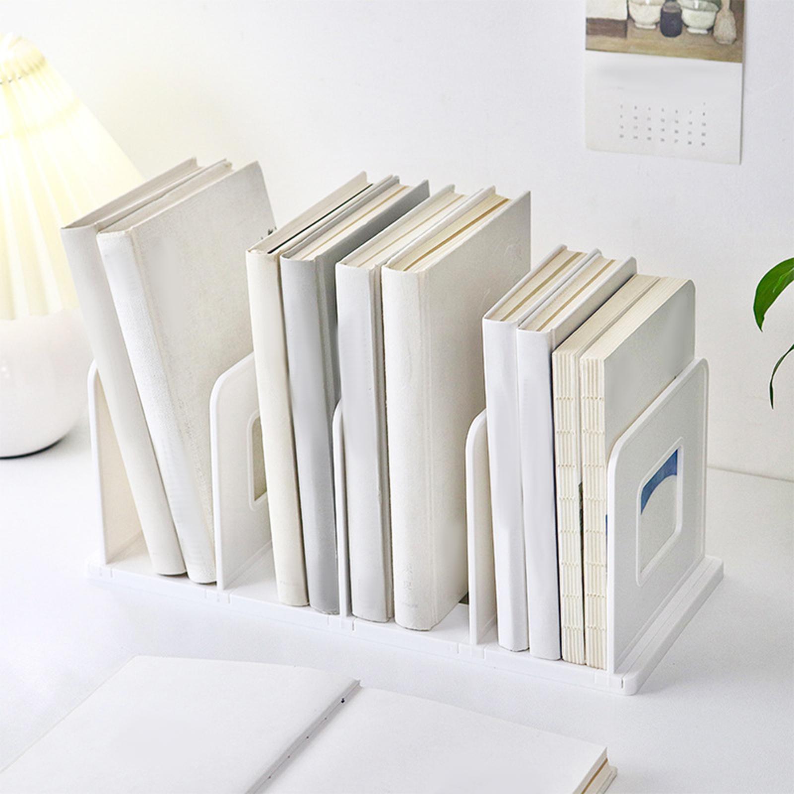 Desktop Book Organizer Book Stand Divider Table Book Ends Countertop Bookshelf for Home Office Books Holder Book Storage Rack
