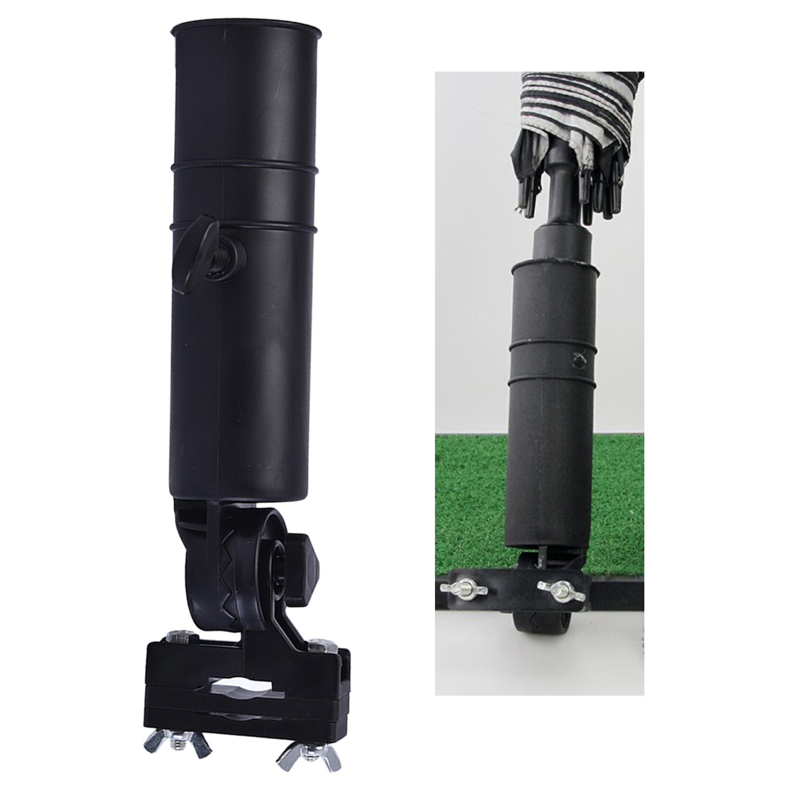 Golf Trolley Umbrella Holder Universal Golf Cart Umbrella Stand Mount for Golf Cart Handles, Plastic