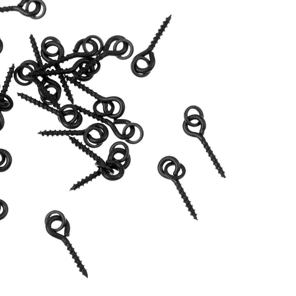 100Pcs 13mm Fishing Boilies Screw With Solid Ring Bait Fishing Tackle Accessory