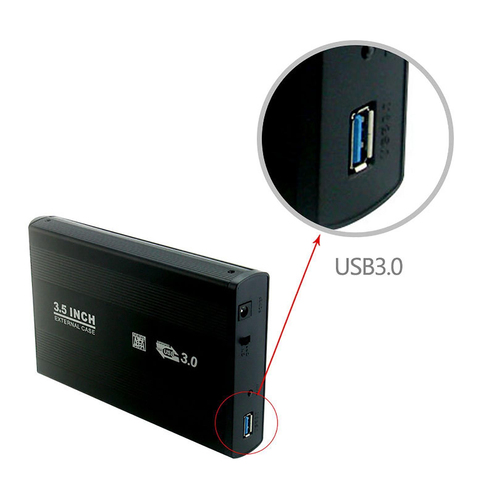 2x USB 3.0 to SATA External 3.5 inch HDD Case Dock Hard Disk HD SSD Box
