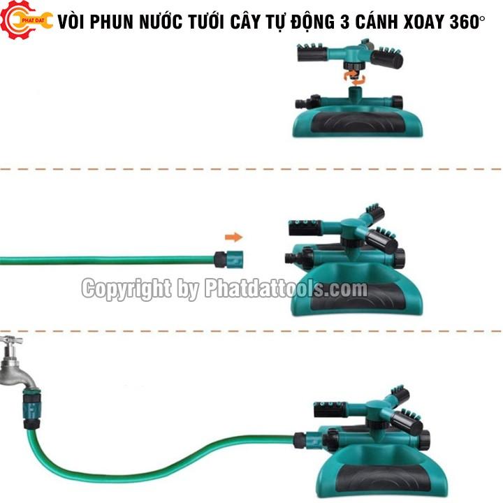 Vòi Phun Nước Tưới Cây Tự Động 3 Cánh