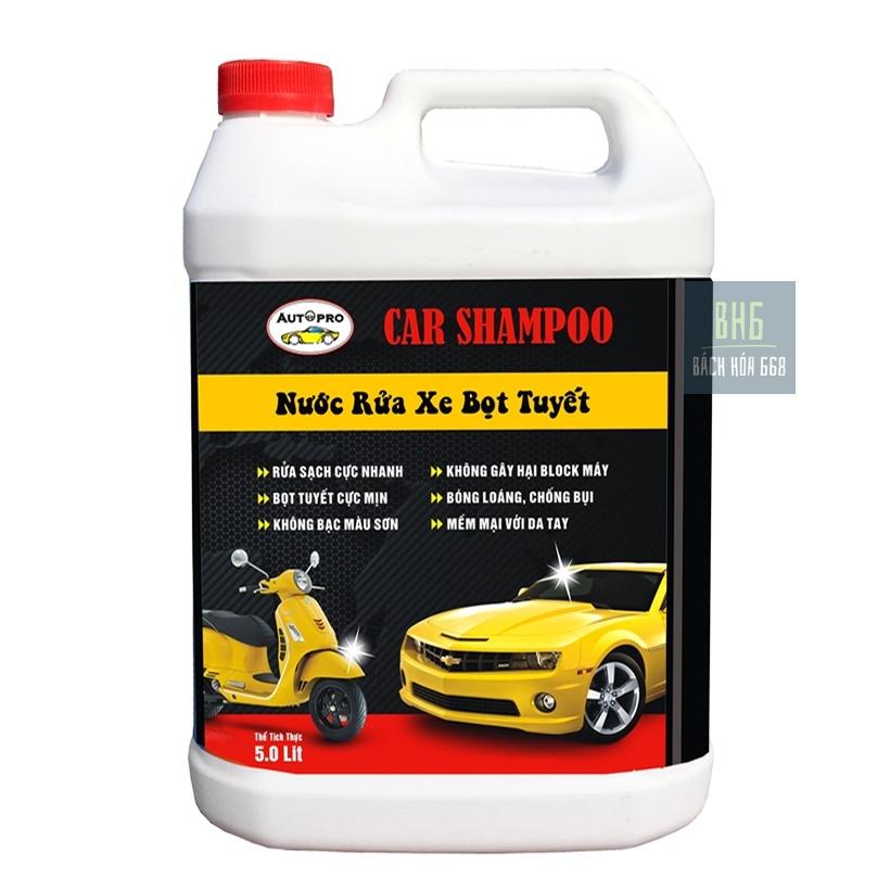 Nước rửa xe Car Shampoo 5L bọt tuyết chuyên dụng cho ô tô xe máy