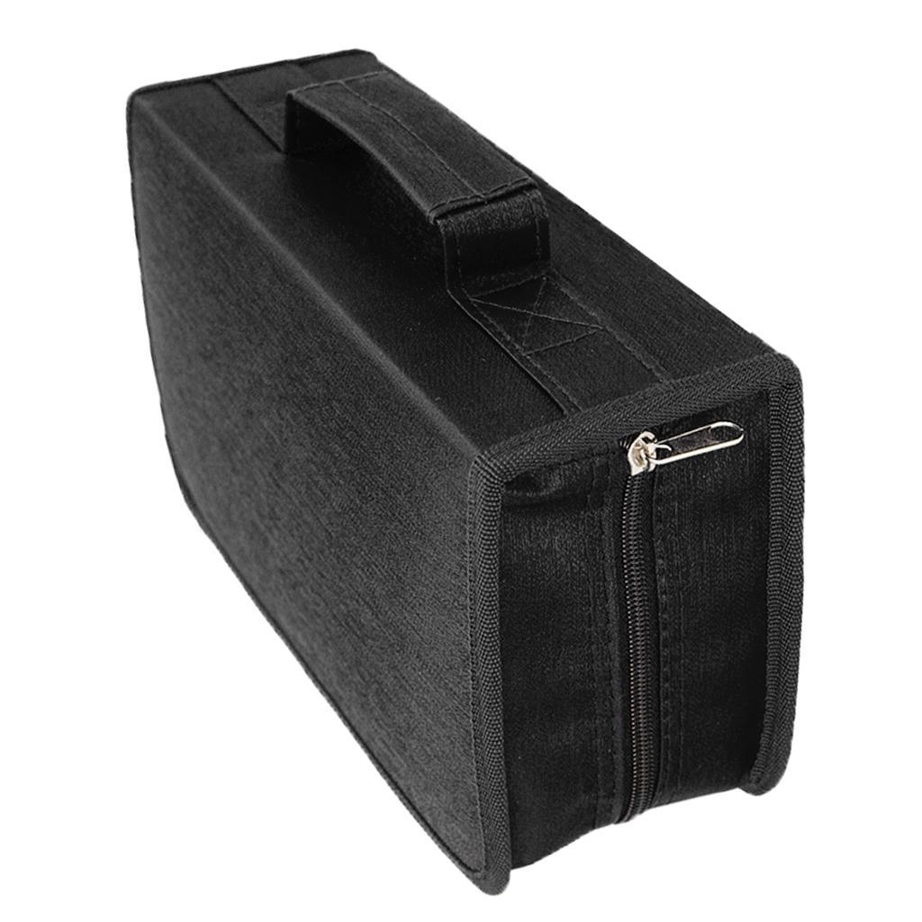 2Pcs CD DVD Case Game Disk Carrying Case Zipper Storage Bag for Office