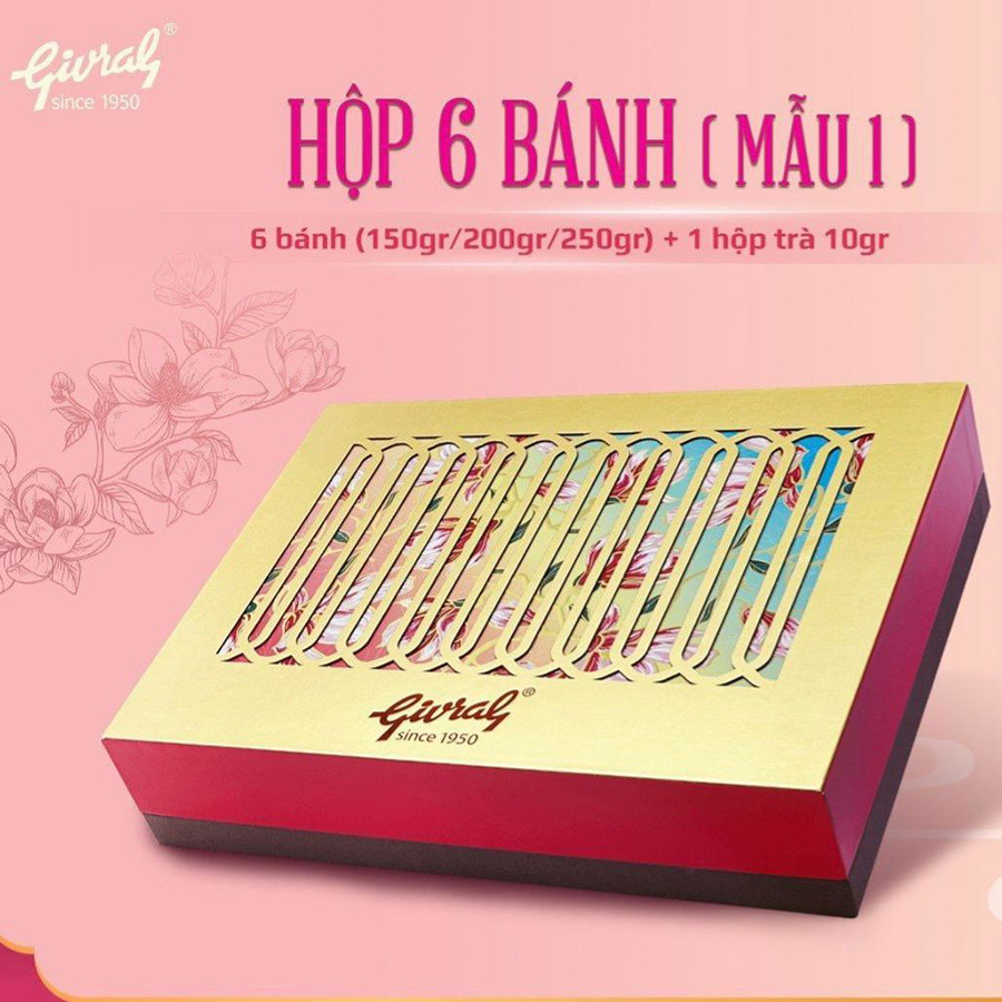 Hộp 6 Bánh Trung Thu Givral Như Ý (150gr)