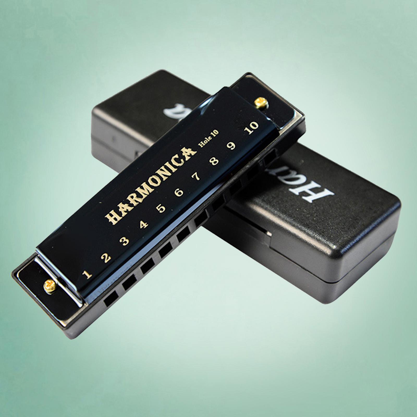 Blues Harmonica Diatonic Harp Mouth Organ 10 Hole Musical Instrument