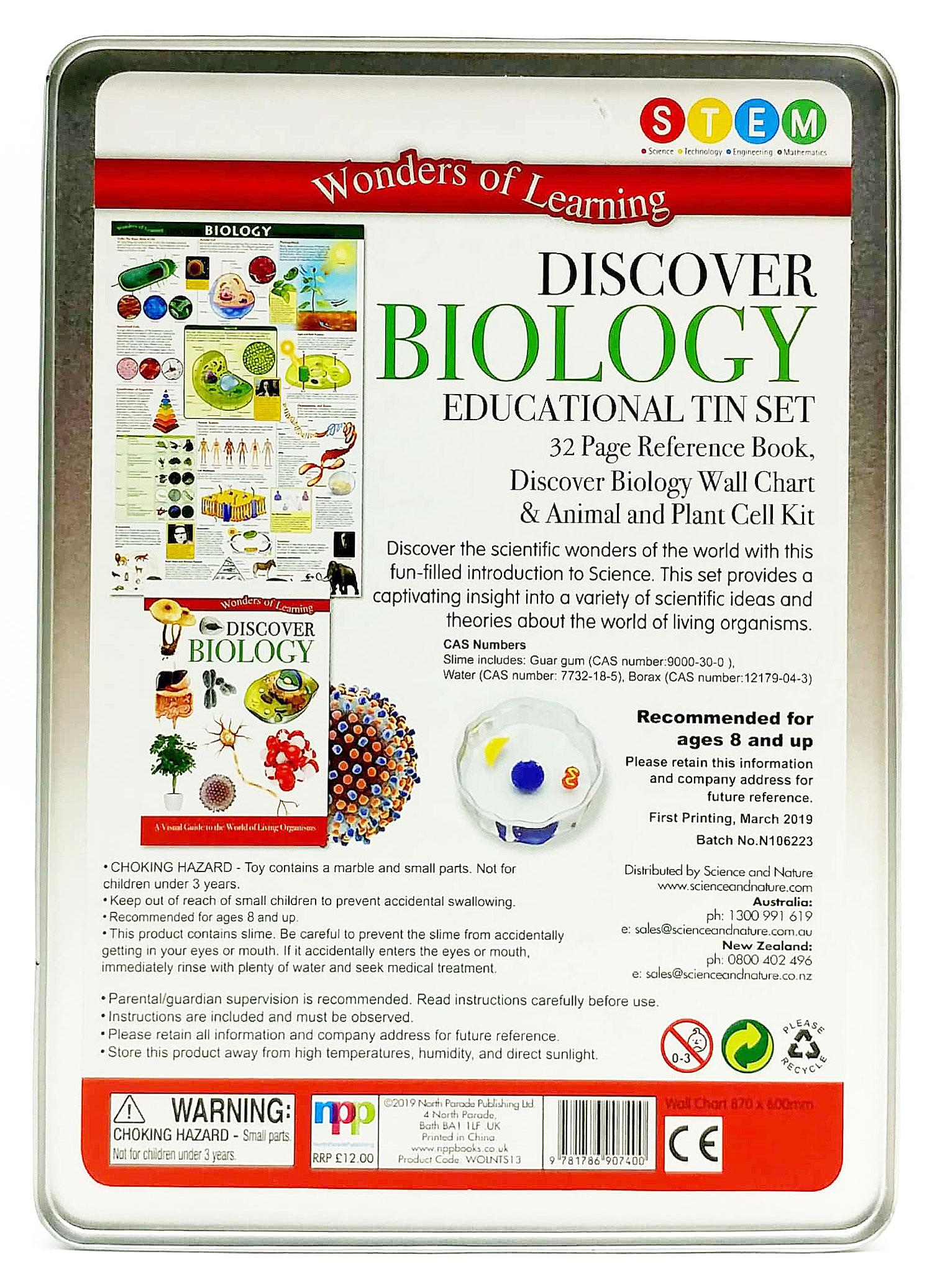 Wonder Of Learning - Biology - Educational Tin Set