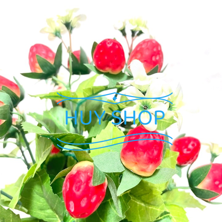 HOA TRÁI NHÂN TẠO - LỌ TRÁI DÂU TÂY ĐỂ BÀN