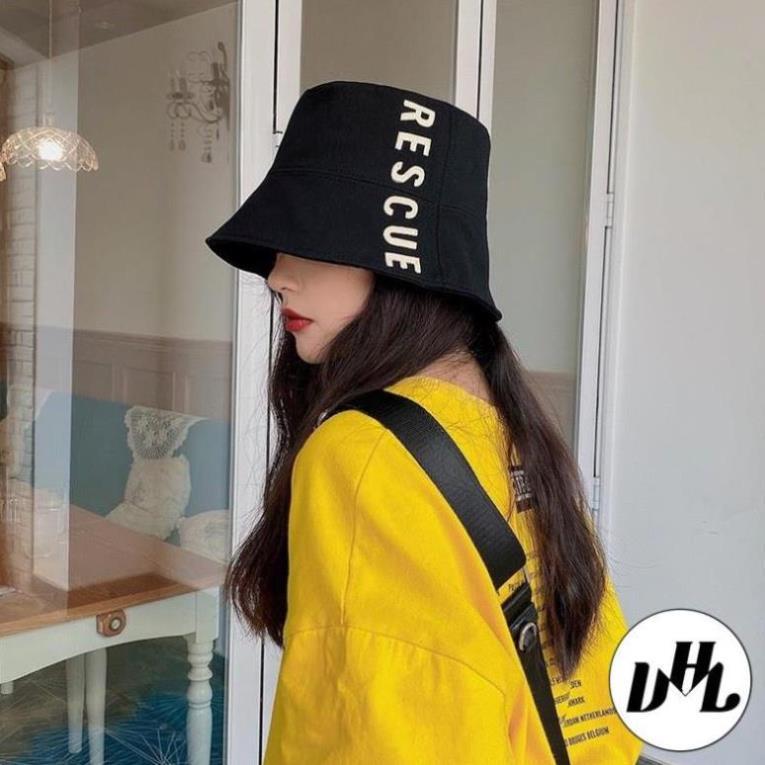 (Hàng VNXK) Nón thời trang, mũ Bucket vành Cụp RESCUE vải Kaki đẹp chuẩn thời trang (Ảnh thật