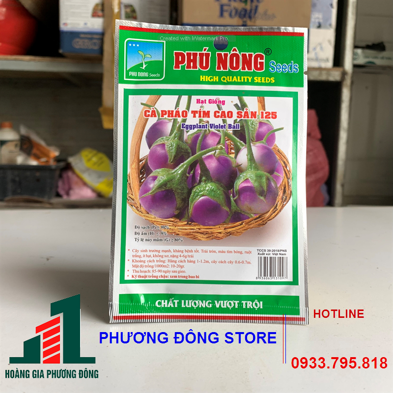 Combo 5 -10 gói hạt giống cà pháo tím chất lương, giá tốt