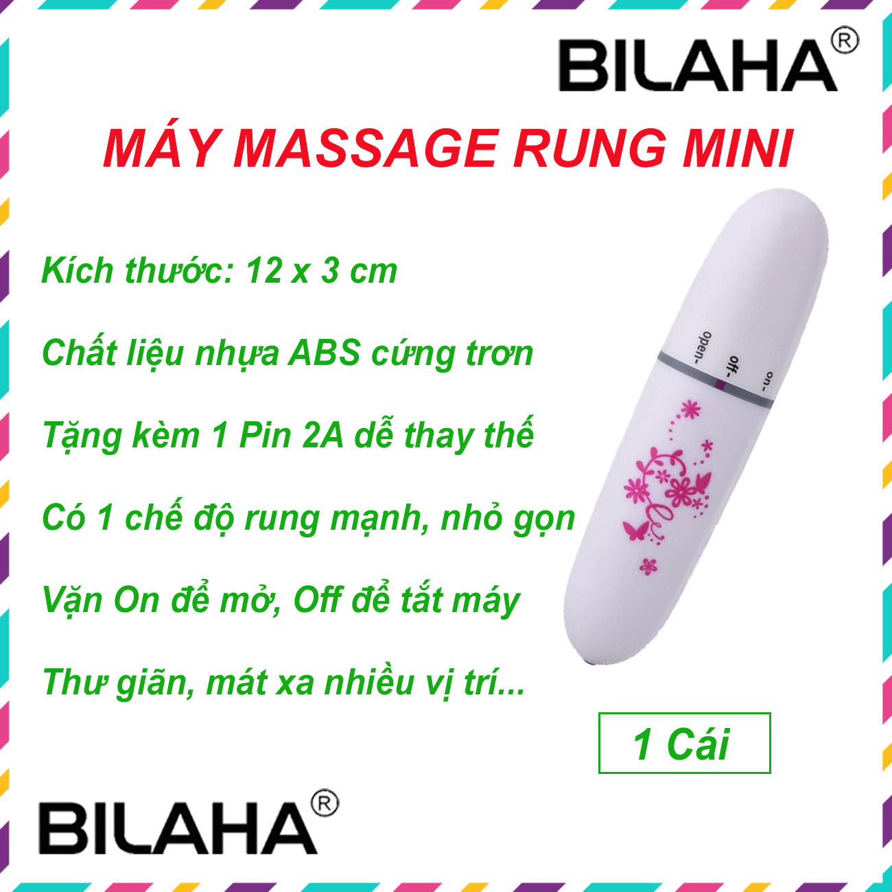 Máy Massage Mắt Kiểu Bút Chống Thâm Quầng, Bọng Mắt Mini 208 (Hàng Chính Hãng) B16