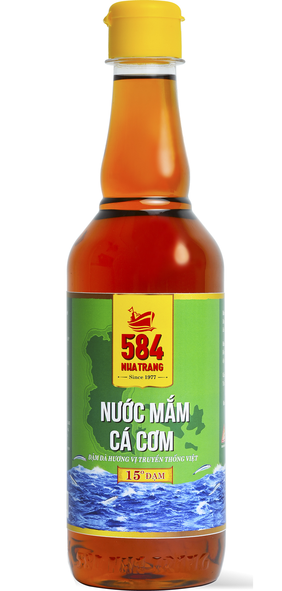 Nước mắm Cá cơm 15 ĐỘ ĐẠM- 584 Nha Trang - Nước mắm Truyền Thống, Chai 500ml, Date luôn mới